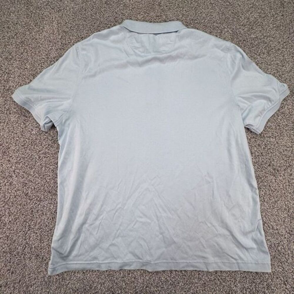 Untuckit Polo Shirt Men XL Extra Large Light Blue Short Sleeve Cotton Damaschino - Picture 5 of 7